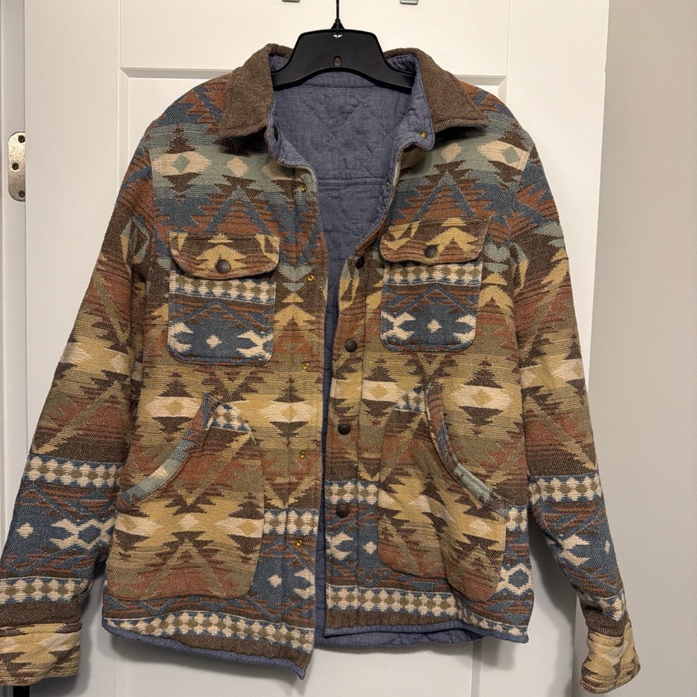 Lucky Brand Multicolor Patterned Jean Jacket